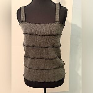 POL Gray Ribbed Camisole